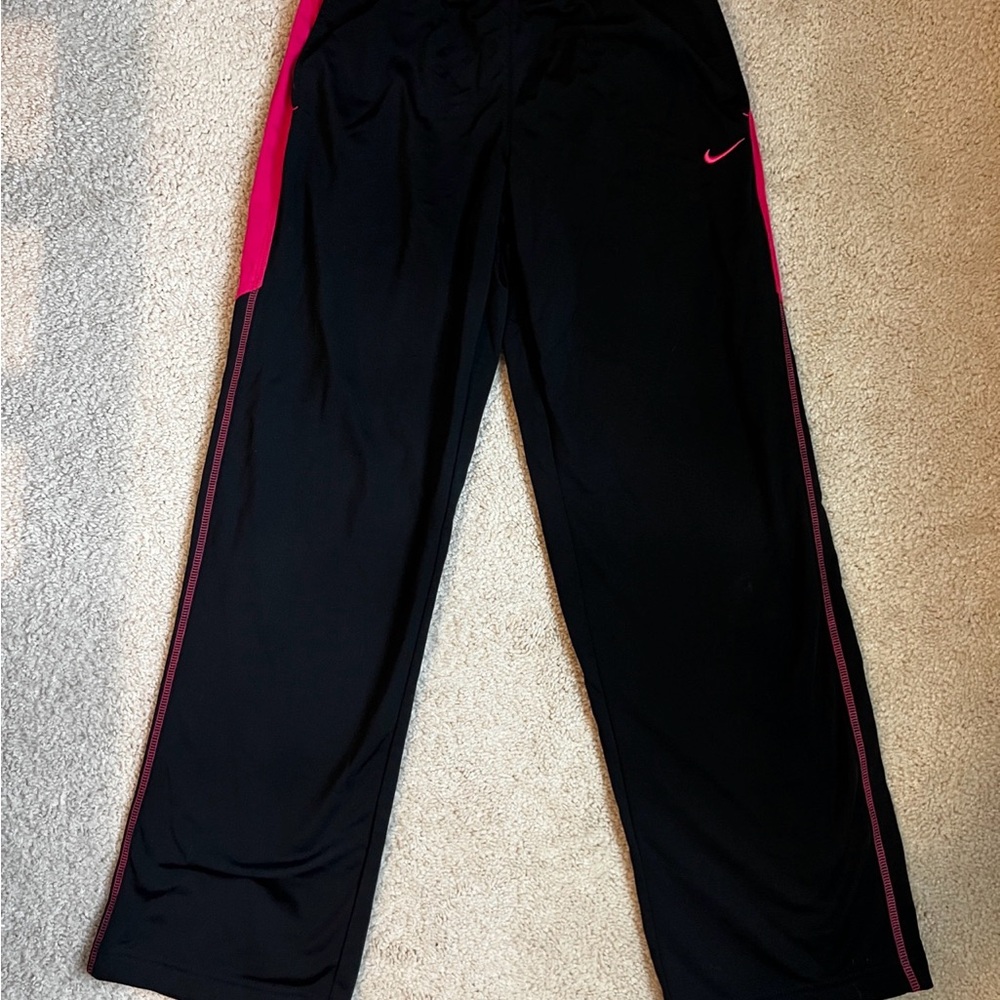 Nike Therma FIT Track Pants Women’s XL Black Pink